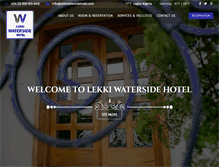 Tablet Screenshot of lekkiwatersidehotel.com